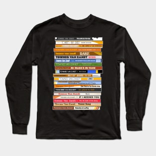 Townes Van Zandt 'The Singles' Retro CD Stack Long Sleeve T-Shirt